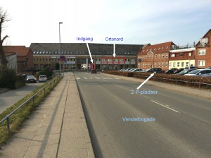 Klinikken set fra Vendelbogade